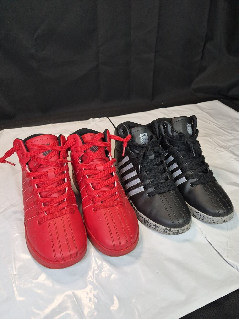2 Pairs K Swiss high top shoes , Sneakers US Men's Size 7. Barley Worn